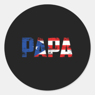 Puerto Rico Flag Pride Fathers Day Puerto Rican Me Classic Round Sticker
