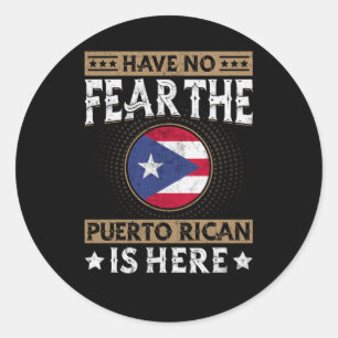 Puerto Rico Flag Proud Puerto Ricans Classic Round Sticker
