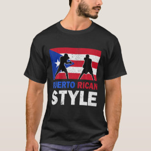 Puerto Rico Flag Puerto Rican Boxing Club Vintage T-Shirt