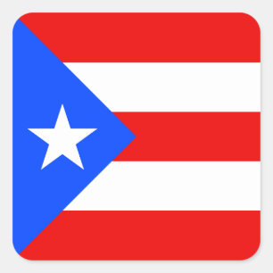 Puerto Rico Flag Rectangular Sticker