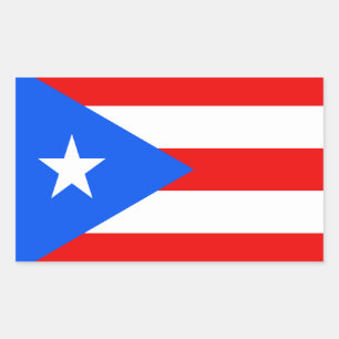 Puerto Rico Flag Rectangular Sticker