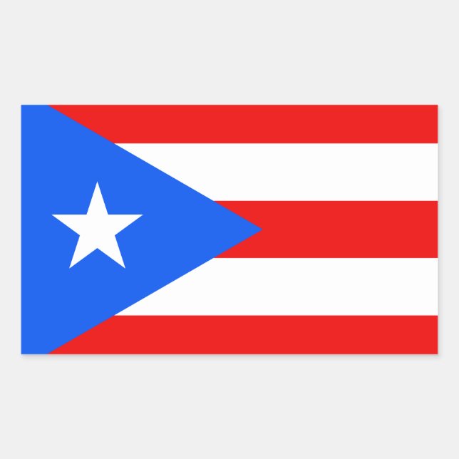 Puerto Rico Flag Rectangular Sticker (Front)
