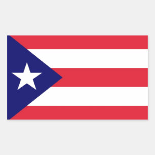 Puerto Rico Flag Rectangular Sticker