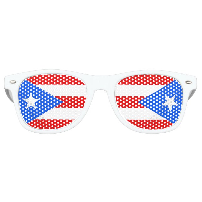Puerto Rico Flag Retro Sunglasses (Front)