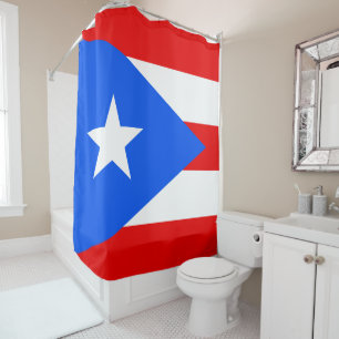 Puerto Rico Flag Shower Curtain