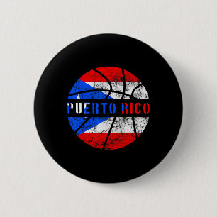 Puerto Rico Flag Sketll Puerto Rico Team Fans Love 6 Cm Round Badge