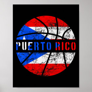Puerto Rico Flag Sketll Puerto Rico Team Fans Love Poster