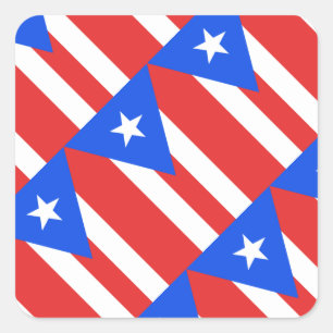 Puerto Rico Flag Square Sticker