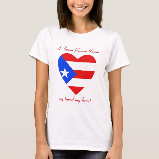 Puerto Rico Flag Sweetheart T-Shirt (Front)
