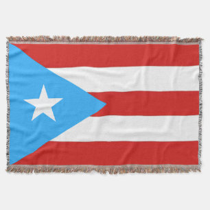 Puerto Rico Flag Throw Blanket