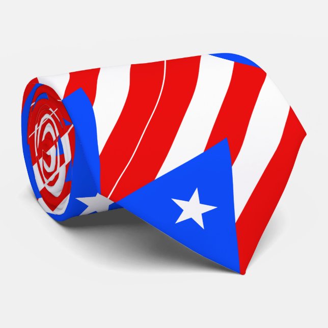 Puerto Rico Flag Tie (Rolled)