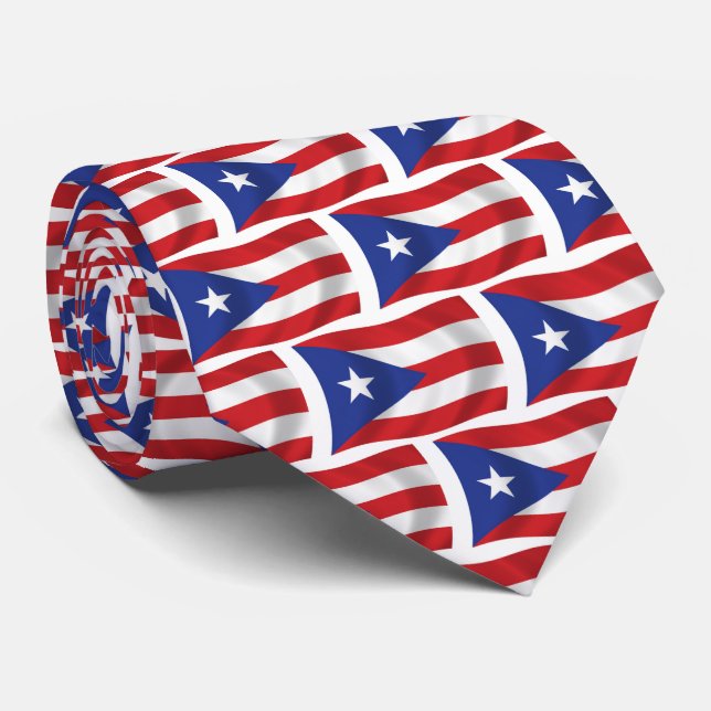 Puerto Rico Flag Tie (Rolled)