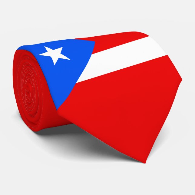 Puerto Rico Flag Tie (Rolled)