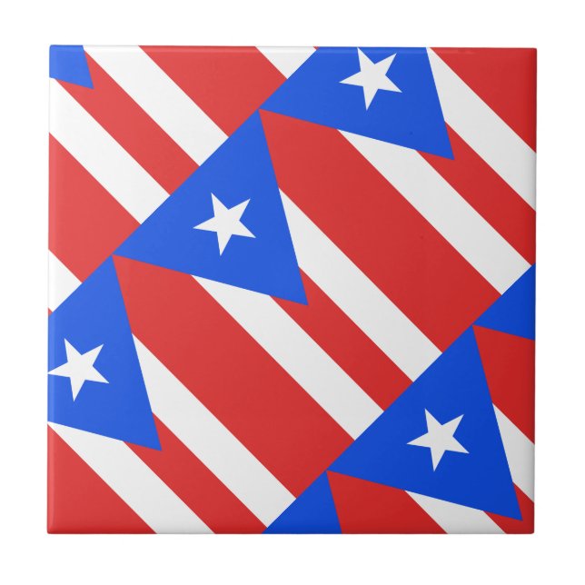 Puerto Rico Flag Tile (Front)