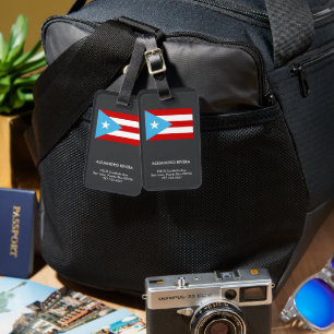 Puerto Rico Flag Travel Tag Bag Identifier