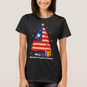 Puerto Rico Flag Tree Lights Christmas Pajamas -co T-Shirt