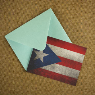 Puerto Rico Flag Vintage Custom Postcard