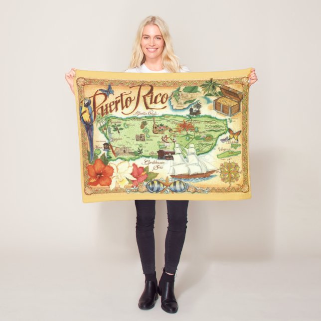 Puerto Rico Fleece Blanket (In Situ)