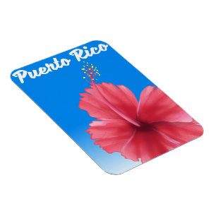 Puerto Rico Flor de maga travel poster Magnet