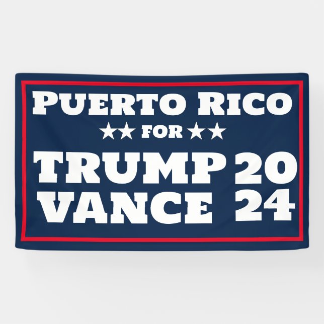 Puerto Rico for Trump Vance 2024 Banner (Horizontal)