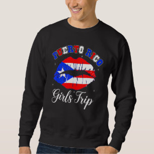 Puerto Rico For Women Puerto Rican Matching Lips Sweatshirt