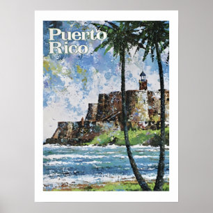 Puerto Rico Fort Travel Poster Print