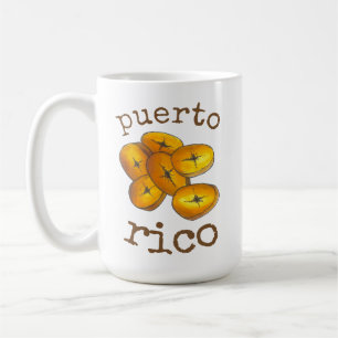 Puerto Rico Fried Plantains Tostones Food Cuisine Coffee Mug