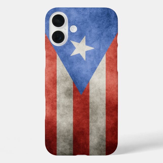 Puerto Rico Grunge Flag Case-Mate iPhone Case (Back)