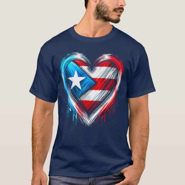 Puerto Rico Heart Puerto Rican Flag boy T-Shirt (Front)
