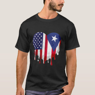 Puerto Rico Heritage American Heart Puerto Rico Fl T-Shirt