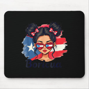 Puerto Rico Hispanic Heritage Messy Bun Puerto Ric Mouse Pad