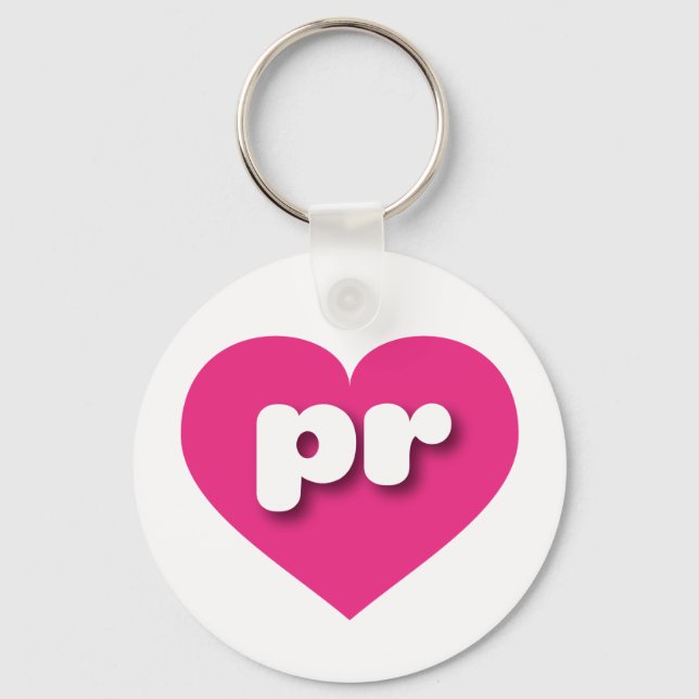 Puerto Rico hot pink heart - I love pr Key Ring (Front)