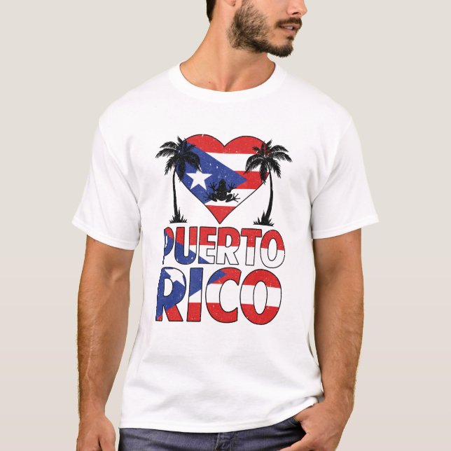 Puerto Rico I Love Puerto Rico Flag Women Men Kids T-Shirt (Front)