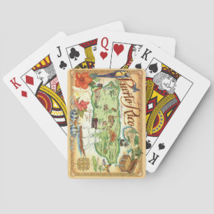Puerto Rico Illustrated Map Playing Cards