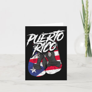 Puerto Rico In Boxing Gloves - Hispanic Boxing Fig Card