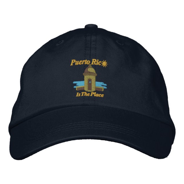 Puerto Rico Is The Place Embroidered Hat (Front)