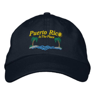Puerto Rico Is The Place Embroidered Hat