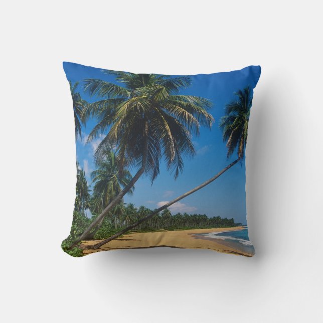 Puerto Rico, Isla Verde, palm trees Cushion (Front)