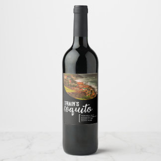 Puerto Rico Island Coquito Bottle Label