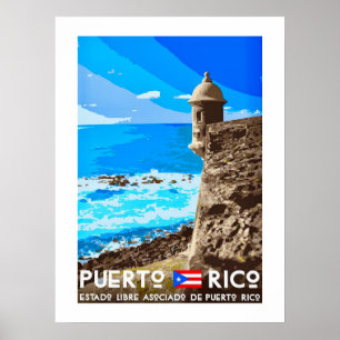 Puerto Rico Island Poster Print