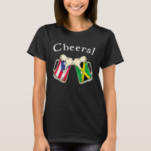 Puerto Rico Jamaica Flag Cheers Beer Grown Patriot T-Shirt