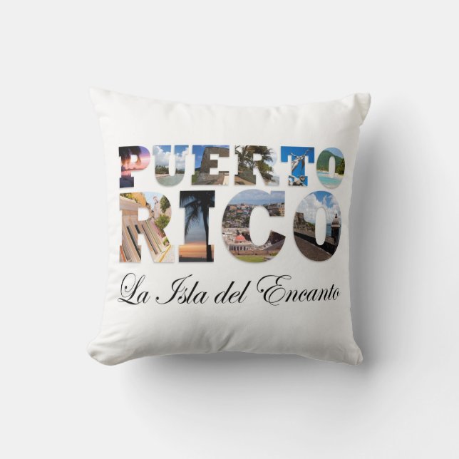 Puerto Rico La Isla Del Encanto Cushion (Front)
