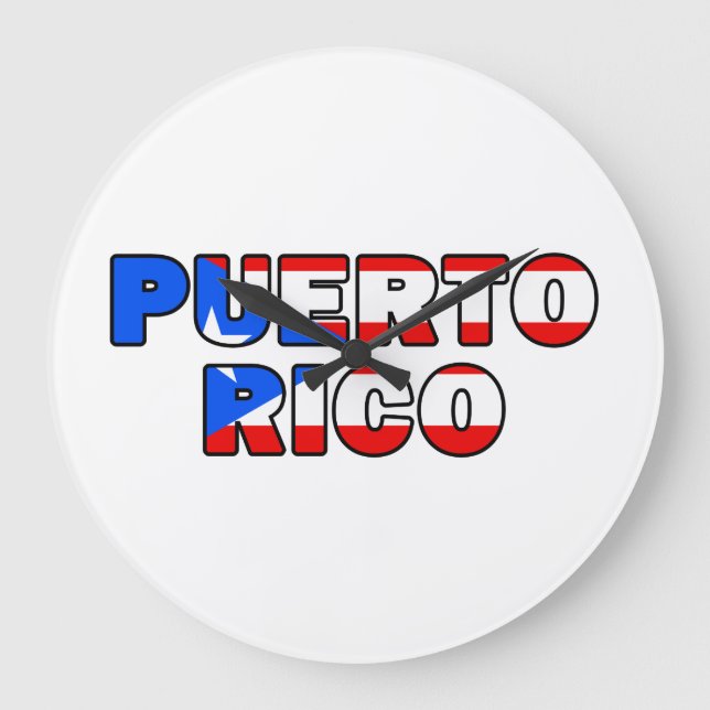 Puerto Rico Large Clock (Front)