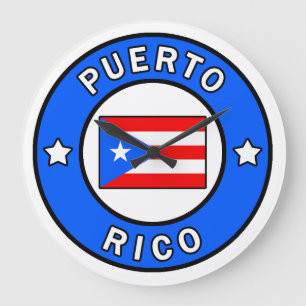 Puerto Rico Large Clock