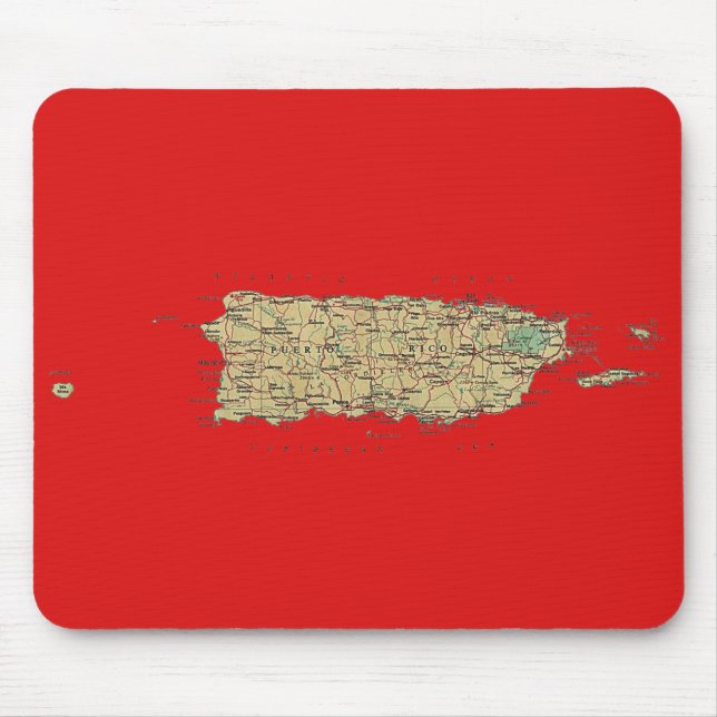 Puerto Rico Map Mousepad (Front)