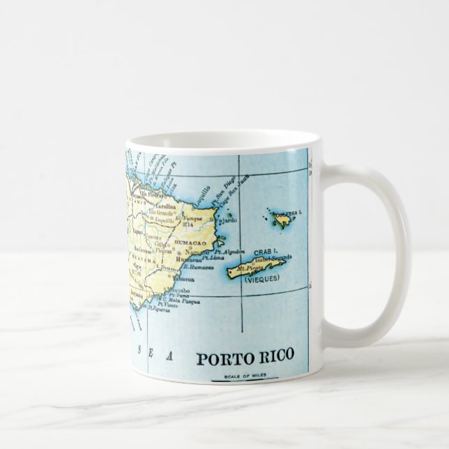 Puerto Rico Map Mug (Right)