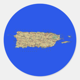 Puerto Rico Map Sticker