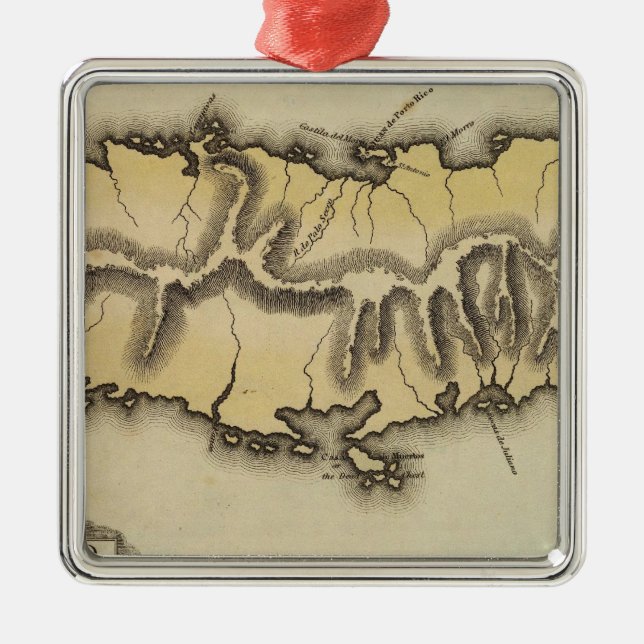 Puerto Rico Metal Tree Decoration (Front)