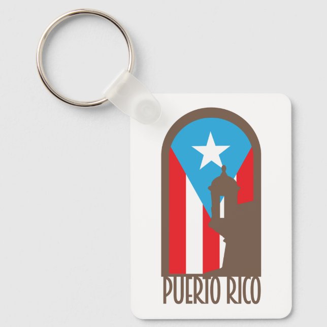 Puerto Rico Morro Garita Arc Key Ring (Front)