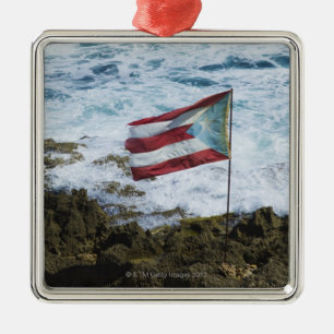 Puerto Rico, Old San Juan, flag of Puerto rice Metal Ornament